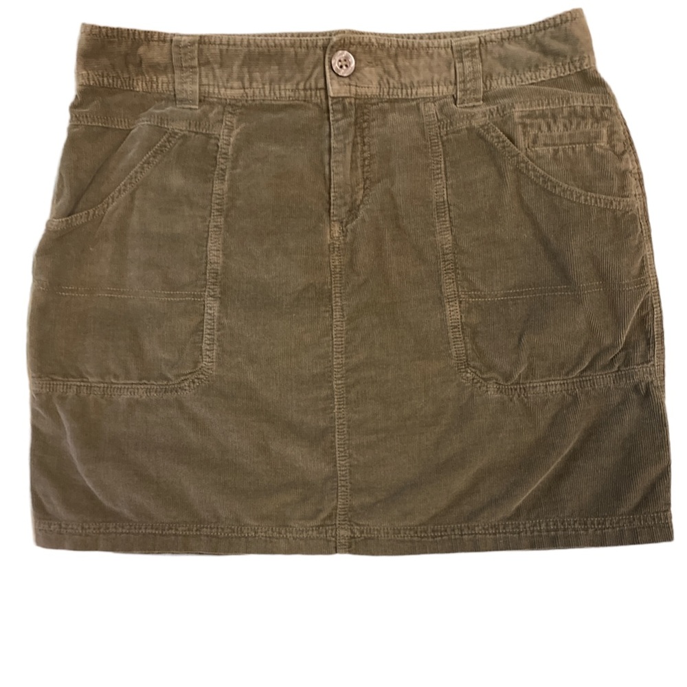 Columbia Sportswear Company Green Cord Mini Skirt | Size 10